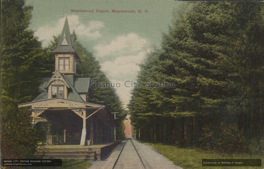 Postcard: Maplewood Depot, Maplewood, New Hampshire